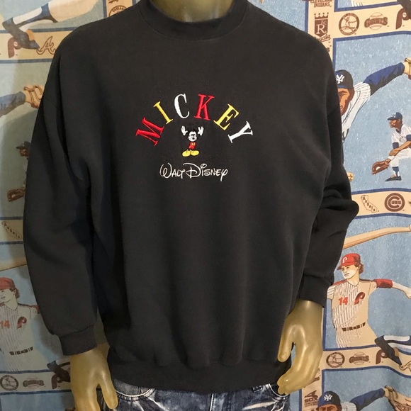 Vintage Other - Mickey Mouse Walt Disney Embroidered Sweatshirt L Vintage Other - Mickey Mouse Walt Disney Embroidered Sweatshirt L